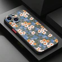 Funda protectora mate para 16 15 Pro 14 Plus 13 12 11, funda de alta calidad 11Pro 12Pro 13Pro, funda a prueba de golpes 14Pro 15Pro 16Pro con patrón natural - Colores mixtos - Ver 9