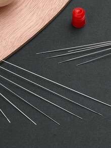 21Pcs/7Pcs Metal Open Beading Needles Set - 7 Assorted Sizes, Folding Seed Bead Needles For Jewelry Making With Storage Container - Multicolor - View 6