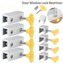 1-2PCS Adjustable Window Lock Stopper Safety Locks Restrictor For Baby Kids Non Punch Sliding Door Window Limit Lock Hardware - Multicolor - View 2