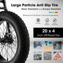 20-Inch Teen Mountain Bike With High Carbon Steel Frame, Disc Brakes, Durable Wide Tires, Front Suspension, 7-Speed, Ideal For Snow And Off-Road Riding