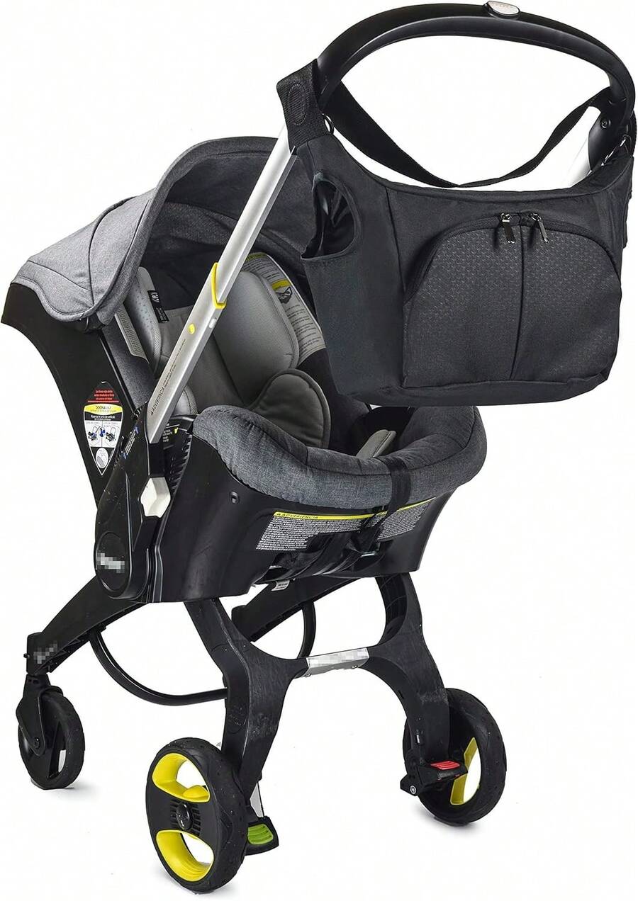 Baby &Amp; Beyond Essential Bag, Compatible With Doona Car Seat Stroller, With Additional Hooks And Straps To Be Compatible With Any Universal Stroller, Converts Into Tote Diaper Bag - 紅白色 - 查看 1
