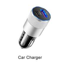 二合一 USB-C 车载充电器，3.0 PD USB-C 车载适配器，双端口车载点烟器 3.1A USB+Type-C 车载插头，配备 1 条 USB-C 转 Type-C 充电连接线，兼容 16/15，兼容三星 Galaxy S25/S24/S23/S22/S21/S20 - 彩色 - 查看 19