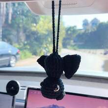 Accessoire de décoration à suspendre au rétroviseur de voiture, en crochet en forme de chauve-souris gothique. Pour une décoration esthétique de l'intérieur de votre voiture pour femmes et hommes. Pendentif d'ornement pour rétroviseur d'Halloween. - Batte - Voir 2