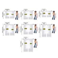 2 piezas Cortinas con estampado de astronauta, tela de poliéster de 100-120g, diseño de bolsillo para barra, estilo moderno, impresión por sublimación de primavera, decoración estacional, sin forro, adecuado para dormitorio, sala de estar - Multicolor - Ver 11