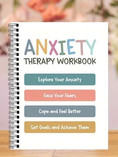 45-Page A5 Anxiety Workbook For Adults & Teens: Interactive Self-Reflection & Cognitive-Behavioral Therapeutic Exercises, Relax & Mental Health Tools With Worksheets For Anxiety, Depression, OCD - Therapeutic Self-Paced Learning, Anxiety Disorders, Adult Mental Health, Vibrant Illustrations, Durable Covers