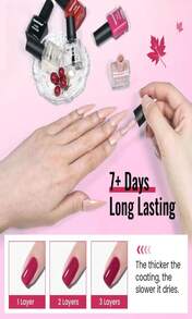 OpenLive 10ml Nude Pink Nail Polish Set 6 Colors Brown Red Purple All Seasons Neutral Color Quick Dry Nail Polish Set For Women Salon DIY Nail Art - 杏色 - 查看 5