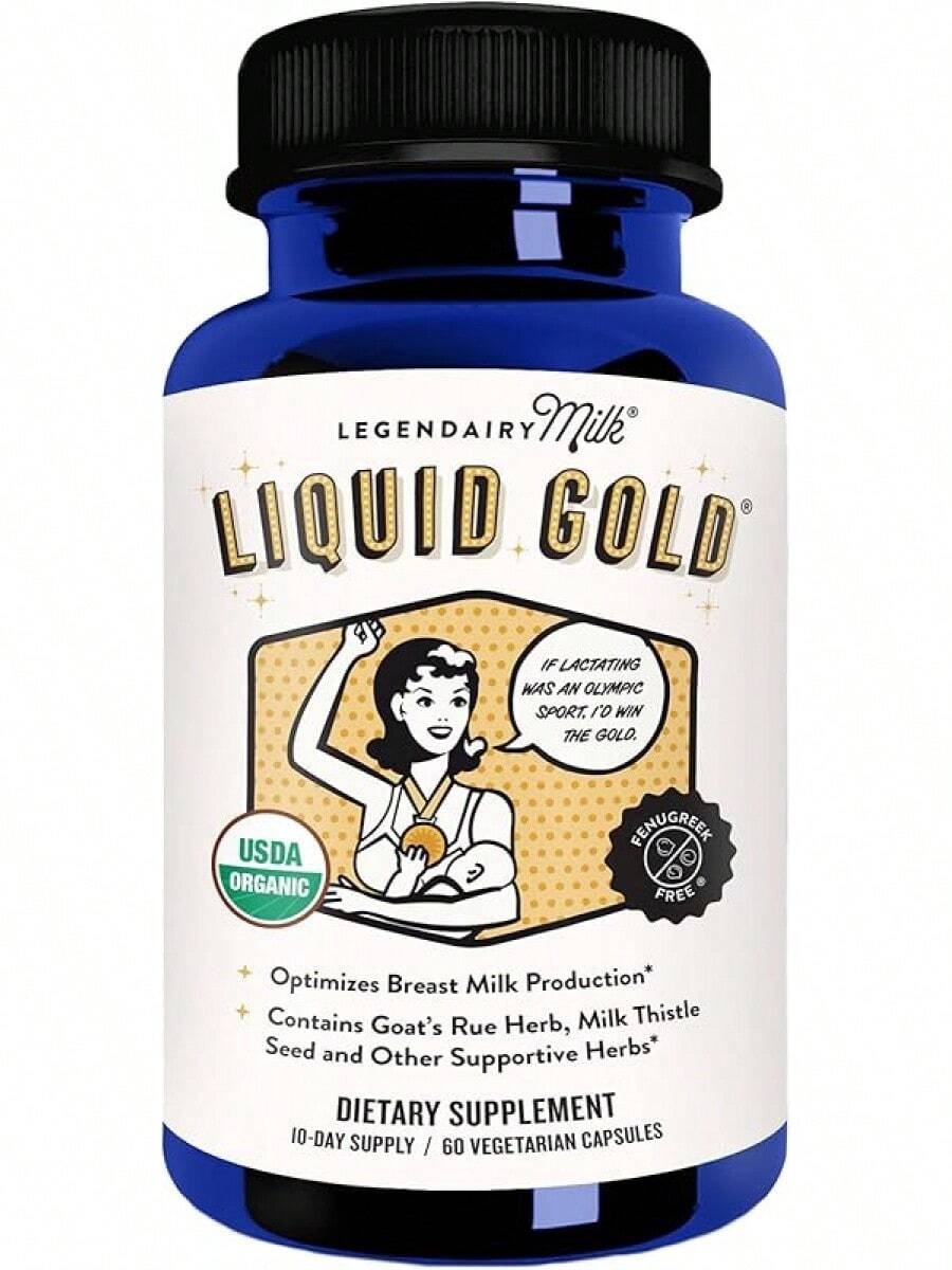 Legendairy Milk Liquid Gold Lactation Support | Lactation Supplement With Organic Goats Rue, Milk Thistle, Shatavari, Fennel, Alfalfa & Anise | Breastfeeding Supplements, 60 Count - 60 片(1 包) - 查看 1