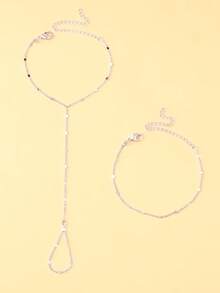 1件优雅欧美风格金色链条指环手链，女士派对及节日礼物 - 彩色 - 查看 8