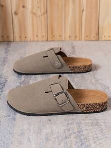 Men's Casual Slip-On Sandals - Retro Fashion Flat Indoor/Outdoor Slippers With Adjustable Strap, Non-Slip Design, Comfortable For All Seasons, Sturdy Construction, Available In Thermal Lined Autumn/Winter Version And Non-Lined All-Season Version - Sand - View 5