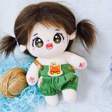 1 个/20 厘米娃娃/娃娃家族/黑色/棕色/白色/紫色/米色头发/明星娃娃 - 您需要梳理她的头发/化妆/穿上衣服 - 然后您就可以收集它们/送给朋友或孩子的完美礼物 - 彩色 - 查看 8