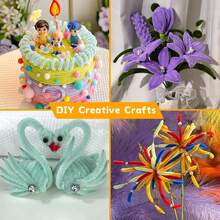 33 colores 10/100 piezas (Mixto) Limpiapipas creativos, para hacer flores, manualidades y proyectos DIY de Navidad, ramos para el Día de la Madre (12 pulgadas * 6 mm)