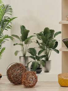 1/2pcs Multi-Size PVC Self-Adhesive Removable Wall Stickers, Minimalist Cactus, Potted Plants, Bird Of Paradise, Succulent Decor Stickers, Suitable For Bedroom, Living Room, Study, Dining Room, Bathroom, Home Wall Decor