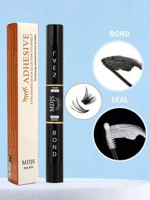 1pc Professional Eyelash Glue For False Lashes And Sealant Waterproof Clump Lash Glue 6ml, Strong Hold Long Lasting72 Hours Individual Lash Glue, Gentle Non-Irritating Latex Free Formaldehyde Free, For Home Use Black Clump Lash Glue Clear Lash Sealant 2 In 1 DIY False Eyelash Kit For Home Use - 黑色 - 查看 12