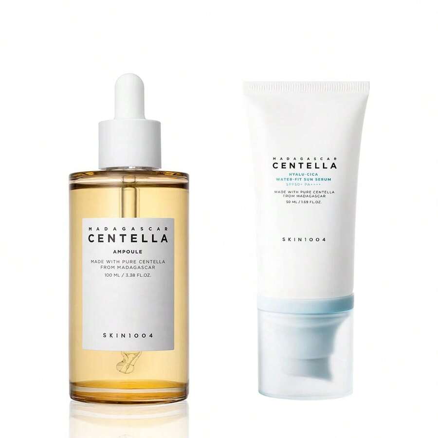 Madagascar Centella Asiatica Ampoule Facial Serum + Hyalu CICA Water-Fit Sun Serum 50 ML – Lightweight, Hydrating Serum, Soothing For Sensitive Skin - Nhiều màu - Xem 1