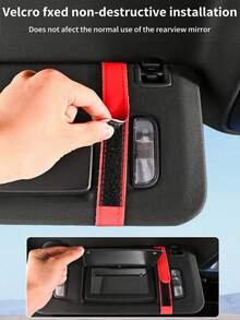 1pc Auto Car Sun Visor Organizer – Multifunctional Mutil-Pocket Storage Pouch | Ideal For Storing Sunglasses, Documents, Cards, Pens, Driver's License & More | Universal Fit For Cars, Trucks, SUVs | Sleek Visor Holder To Keep Essentials Within Reach, Tidy Auto Interior Accessory - 款式A - 查看 8