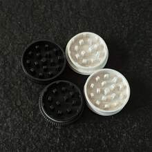1pc Mini Portable 2-Layer Grinder, 40mm Plastic Material, Black/White Color Options - Multicolor - View 7