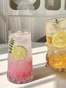 Home Glass Coffee, Popular Diamond Fruit Tea Cup, Glass Water Cup, Iced Americano Cup, Juice Cup, Cold Drink Cup, Summer Beverage Cup, Suitable For Women, A Cup Of Tea With Milk. Exquisitely Designed Glass Cups, Eye-Catching Iced Coffee Glass Cups, Unique And Modern Glassware, Small Cups, Cold Drink Cups