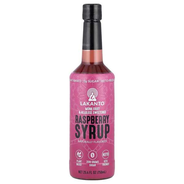Lakanto Raspberry Syrup, 25.4 Fl Oz (750 Ml)