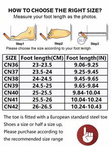 UMBURLLY Women's Safety Work Shoes Steel Toe Puncture Resistant Kevlar Midsole Black Platform Industrial Boots For Outdoor Construction Warehouse - Black - View 4