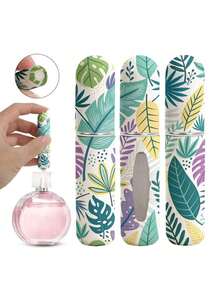 2/4/5pcs Floral Pendant Perfume Spray Bottle, Marble Flower Pattern Perfume Bottle With Key Chain, Women's Crossbody Bag, Handbag Decorative Pendant, Mini Perfume Dispensing Tool, Birthday Gifts For Family And Friends, Holiday Gifts, Portable For Travel 5ML - 多色 2 - 查看 10