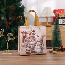 16 Stück Vintage Weihnachtsgeschenktüten - Weihnachtsmann, Rentier, Schneeflocken - beige & braun Feiertags Party Geschenke, Vlies-Tragetaschen für Weihnachten, Hochzeiten, Geburtstage - elegante Feiertags Verpackungsdekoration, saisonale Feiern, festliche Illustrationen, stabile Griffe, Hochzeitsplaner (1/8/16 Stück) Weihnachten Weihnachtsdekoration Weihnachtspyjamas Weihnachtsgeschenke Weihnachtsdekoration