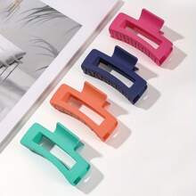 4pcs Matte Square Multi-Clip Hair Claw Clips, Hair Claw Hair Accessories Set, Non-Slip Daily Updo For Women, Suitable For Thick Hair, Simple & Fashionable Fashion Hair Clips, Casual Fall Winter For Vacation Outfits Woman