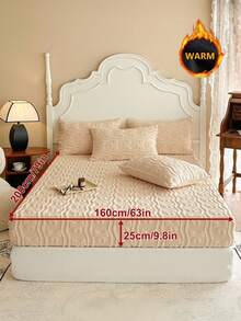 1pc Taffeta Fitted Sheet, Bedding, Bed Cover, Fitted Sheet, Mattress Protector, Solid Color Fitted Sheet, Available In Multiple Colors, Comfortable & Warm Mattress Pad, Minimalist Style Home Textile, Soft Anti-Pilling Bed Cover, Skin-Friendly Fitted Sheet, Excluding Pillow And Pillowcase