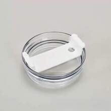 New 40oz Sealed Plastic Transparent Lid Straw Cup Lid Car Cup Ice Cup - 40oz-白色 - 查看 10