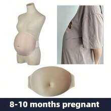 仿真孕妇假肚子海绵道具服装角色扮演圣诞老人充气孕妇假肚子啤酒肚万圣节圣诞节服装配饰圣诞老人套装男士中性加厚肚子填充圣诞老人肚子服装圣诞万圣节角色扮演 - 彩色 - 查看 9