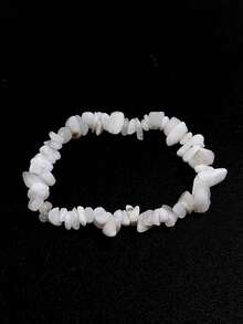 1 Stück Modisches Armband aus natürlichem zerkleinertem Stein, geeignet für den täglichen und Urlaubsgebrauch von Frauen, Schmuckgeschenk