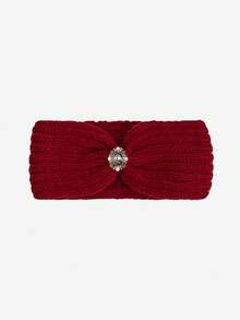 1pc Women's Fashion Faux Pearl & Rhinestone Decorated Knitted Headband, Soft Lightweight Breathable Elastic Hairband, Suitable For Autumn/Winter Daily Wear, Great Gift For Family And Girlfriend Fashion Hair Accessories Women Hair Band - Multicolor - View 13