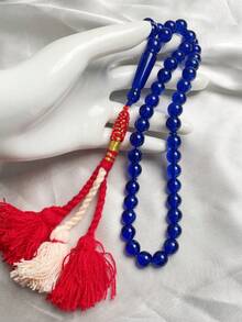 1 件经典优雅 45 颗亚克力珠 Tasbih 祈祷珠手链，适合男士日常祈祷佩戴 - 1045線穗亞克力 - 查看 14