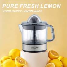 SOKANY 623D Home Electric Juicer With Fruit & Vegetable Separation Function, Orange Juicer. 45W High Power, 700ml Large Capacity. 96% Juice Extraction Rate. Made Of Stainless Steel, Compact And Portable. Suitable For Various Fruits Like Kiwi, Orange, Lemon, Grape, Grapefruit, Etc. Ideal For Home, Office And Camping Use.