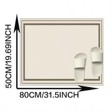 1pc Modern Minimalist Solid Color Diatomite Decorative Carpet, Suitable For Kitchen, Living Room, Bathroom, Easy To Clean, Durable, New Arrival, Hot Selling, Machine Washable, Versatile, Minimalist, Doormat, Hallway Carpet, Kitchen Carpet, Bathroom Carpet - 米色 - 查看 10