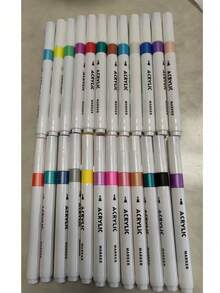 5pcs/9pcs/10pcs/12pcs/24pcs Acrylic Marker Pens, Children's Art Graffiti Pens, Waterproof Acrylic Marker Pens, Opaque Layerable Watercolor Pens, Random Delivery