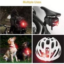 NetHong New Mountain Bike Lights USB Rechargeable Bicycle LED Torch Front Rear Lamp Set UK - Black - View 9
