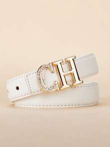 4pcs New Women's Belt, High-Quality Letter Buckle Fashionable And Versatile Belt, Suit Pants Matching Belt. Summer, School Fall, Autumn, Halloween - Multicolor - View 3