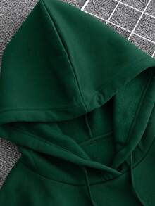 Customized Text Men's Hoodie, Customize Your Text/Name/Blessing/Holiday/Anniversary, Personalized Text Customization, Birthday/Valentine's Day/Father's Day/Party Anniversary/Birthday Gift Customization, Valentine's Day/Christmas Holiday Customization, Valentine's Day Clothes, Autumn Wear, Autumn/Winter Clothes, Gift For Him Olive Green Sweatshirt, Men's Fleece Hoodie, Autumn/Winter Fleece Casual Pullover Hoodie, Men's Green Jacket, Best Friend Gift - Dark Green - View 7