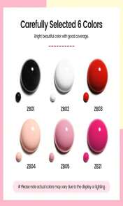 OpenLive 10ml Nude Pink Nail Polish Set 6 Colors Brown Red Purple All Seasons Neutral Color Quick Dry Nail Polish Set For Women Salon DIY Nail Art - 軍綠色 - 查看 6