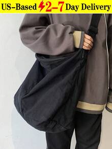 Women's Large Canvas Tote Bag For Everyday - Adjustable Crossbody Shoulder Strap,Travel Essentials,School Supplies , Halloween,Outdoor Camping Hiking Adventure Versatile Tote Bag, Spacious Oversized Carryall Purse (Washed Black, Camo, Leopard Print Yellow & Green) | Street Style, Edgy Boho Chic | Fast USA Shipping 2-7 Days, School, Short Trip, Storage Crossbody Bag - 彩色 - 查看 15