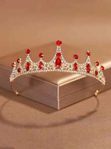 Vương miện pha lê nhiều màu sắc và ngọc trai thời trang dành cho cô dâu/công chúa, phụ kiện tóc cưới bán chạy nhất dành cho nữ, phụ kiện ngày Valentine. - Nhiều màu - Xem 2