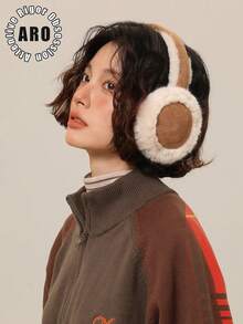 1pc Earmuffs For Women, Winter Warm Ear Warmers With Soft Faux Fur, Foldable & Comfortable Ear Muffs, Perfect For Cold Days, Hiking, Casual Outfits,Thermal Lined And Thickened - Multicolor - View 3