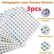 1-200 Etichette adesive numeriche per smalto per unghie, gel colorato, vernice, strumento per manicure, classificazione per ufficio