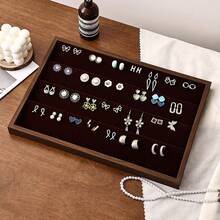 1PC,Vintage-Inspired Jewelry Display Case - Trays For Necklace & Earring Storage,Premium Showcase For Pendants & Bracelets,Perfect Gift For Jewelry Lovers