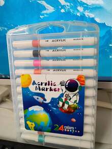 5pcs/9pcs/10pcs/12pcs/24pcs Acrylic Marker Pens, Children's Art Graffiti Pens, Waterproof Acrylic Marker Pens, Opaque Layerable Watercolor Pens, Random Delivery