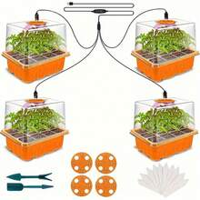 Yogle Plants Seed Starter Trays With Grow Light 12 Holes Per Tray Nursery Pots Lamp USB Powered Full Spectrum LED Growing Lights For Indoor Plant Seedling Flowers Greenhouse Trays - Multicolor - View 18