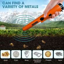 Professional Metal Detector Pinpointer – Handheld Treasure Hunting Wand With Buzzer/Vibration Alerts For Gold, Silver & Relics (Adventure & Archaeology Use) - Orange - View 5