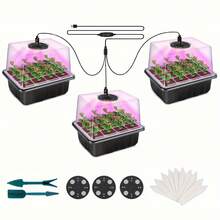 Yogle Plants Seed Starter Trays With Grow Light 12 Holes Per Tray Nursery Pots Lamp USB Powered Full Spectrum LED Growing Lights For Indoor Plant Seedling Flowers Greenhouse Trays - Multicolor - View 16