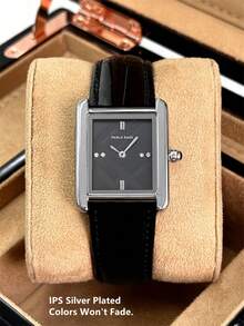 Pablo Raez 1 pieza Reloj vintage para hombre y mujer, original y encantador, reloj de pulsera de acero inoxidable, accesorio de verano, color plateado, joyería antioxidante, reloj de pareja, caja de acero inoxidable chapada, diseño de moda para hombre y mujer, accesorio de verano