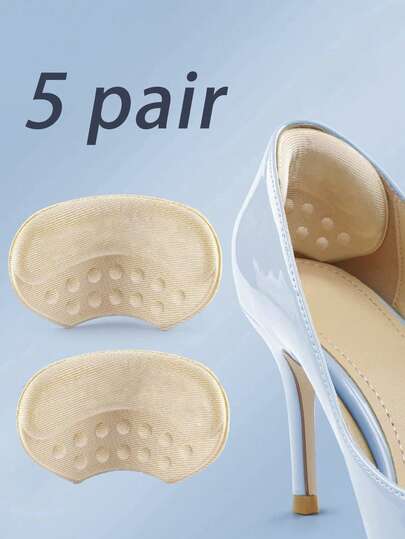 5 Pairs Anti-Slip Heel Grips, Soft Cushion Pads For Women High Heels To Prevent Slipping And Rubbing
